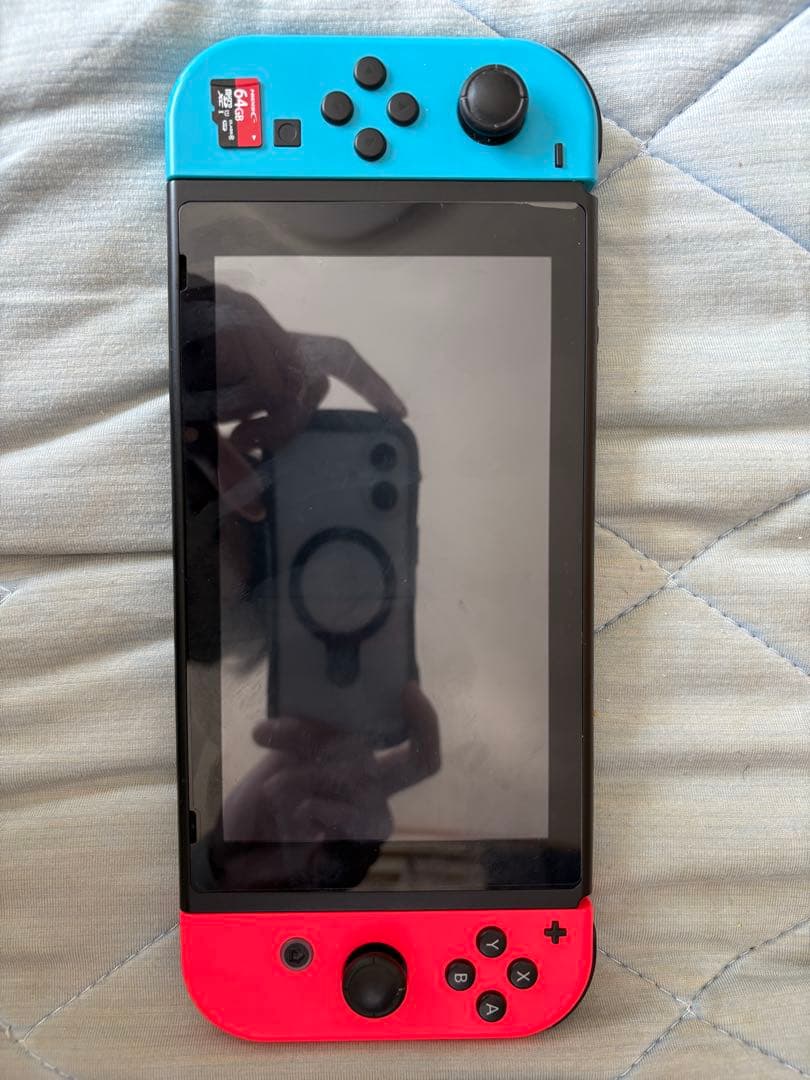 バッテリー強化版 ニンテンドー Switch 付属品完備 SDカード64GB付き