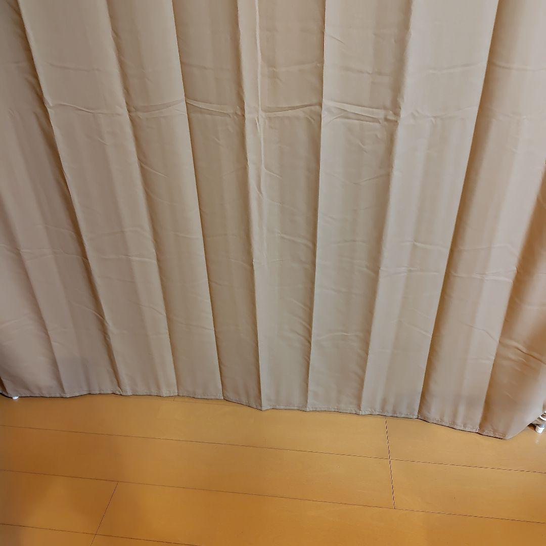 ベージュ プリーツカーテン 標準サイズ