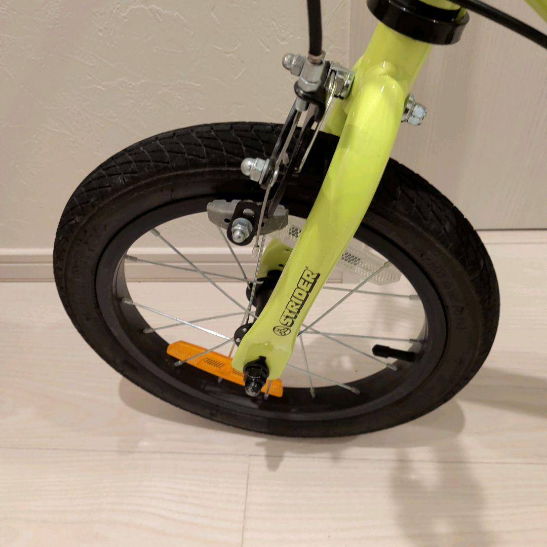 美品 ストライダー限定色 STRIDER 14X ライムイエロー 幼児自転車