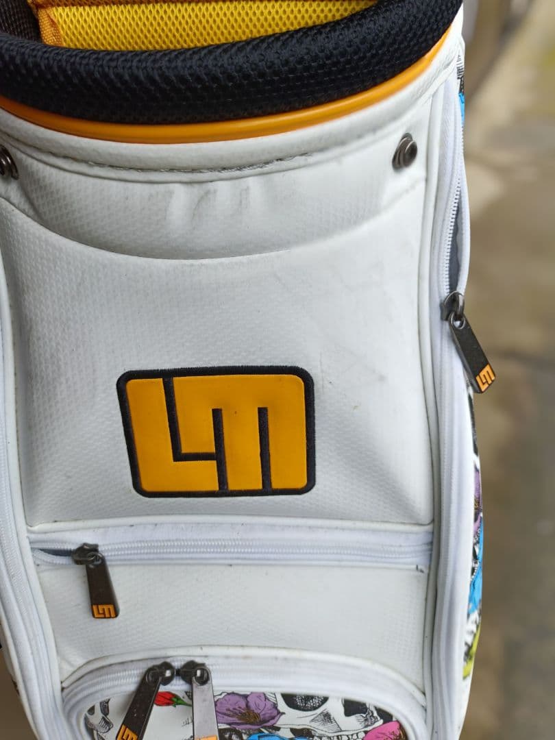 【美品】 Loudmouth キャディバッグ スカルフラワーズ柄 9.5型