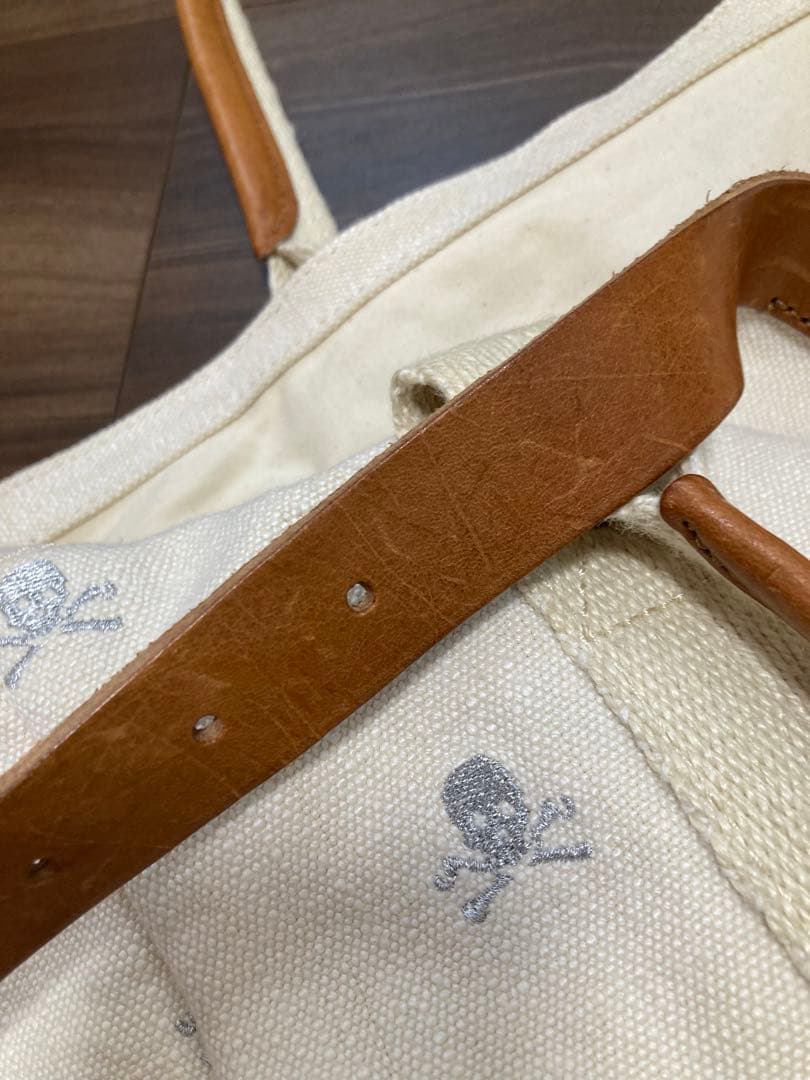 ラルフローレン　ラグビー　スカル刺繍　トートバッグ　キムタク　ベージュ