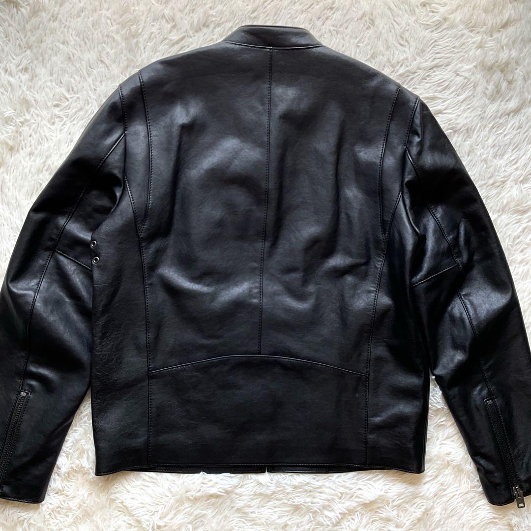 未使用級✨COACH レザージャケット　シングルライダース　L 黒　88799