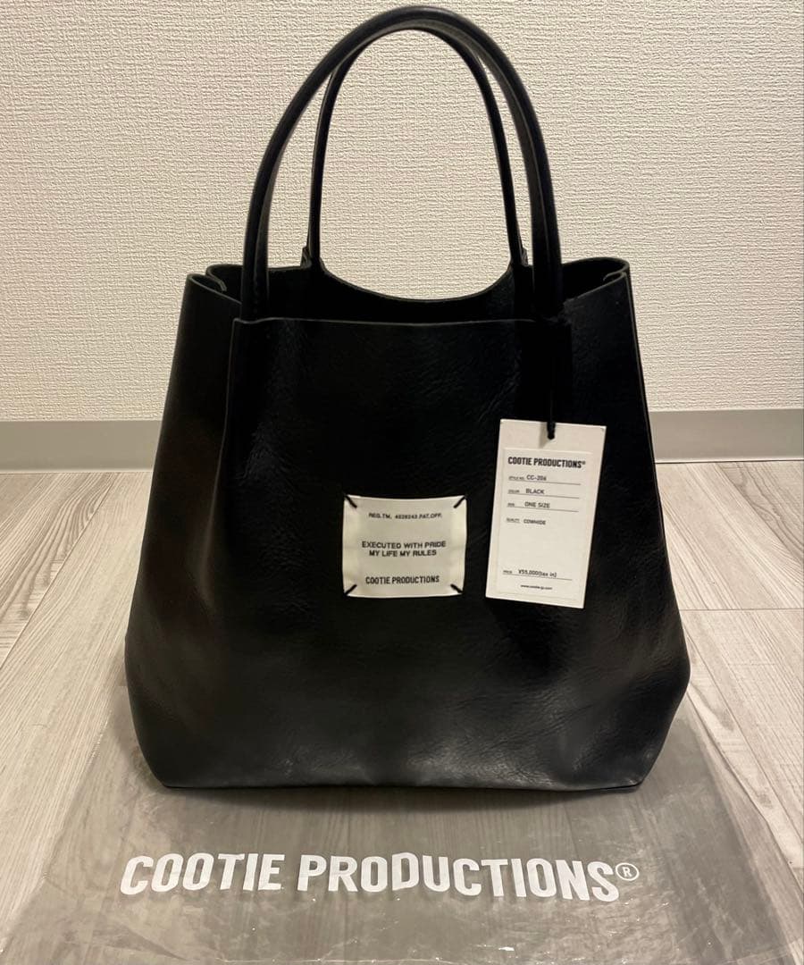 バッグ COOTIE PRODUCTIONS / LEATHER TOTE BAG