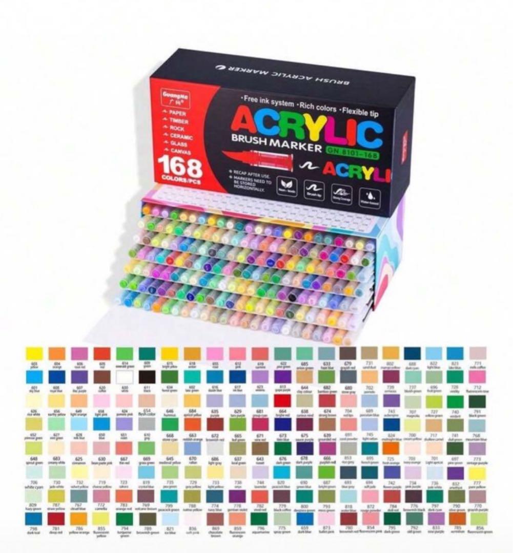 ACRYLIC BRUSH MARKER 360色　168色