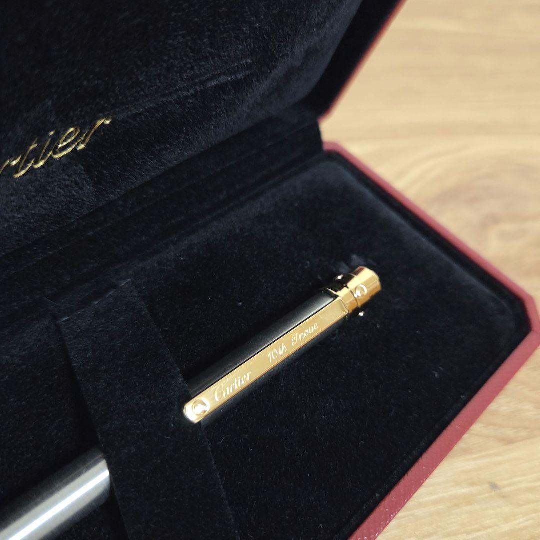 未使用　カルティエボールペン　箱　ショッパー　リボン　取扱説明書付き　ネームあり