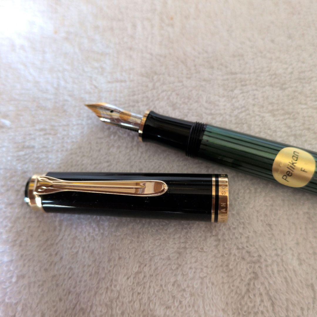 Pelikan M400 ダークグリーン 万年筆セット　名前刻印あり