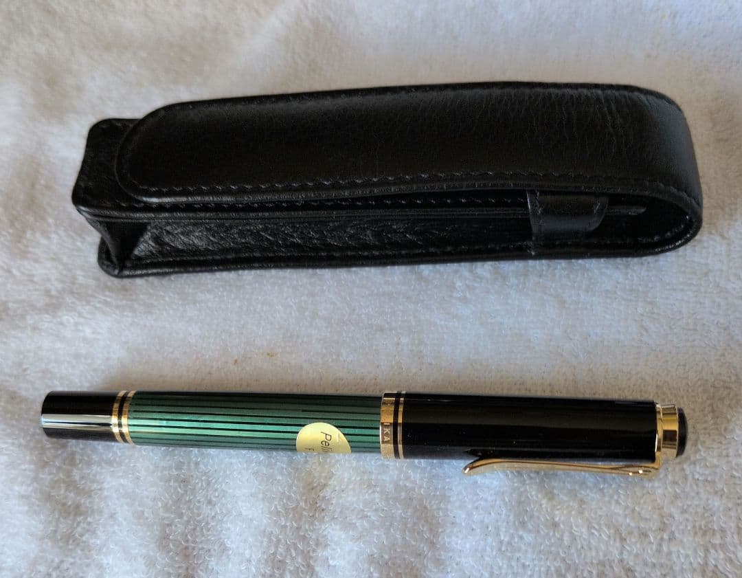 Pelikan M400 ダークグリーン 万年筆セット　名前刻印あり