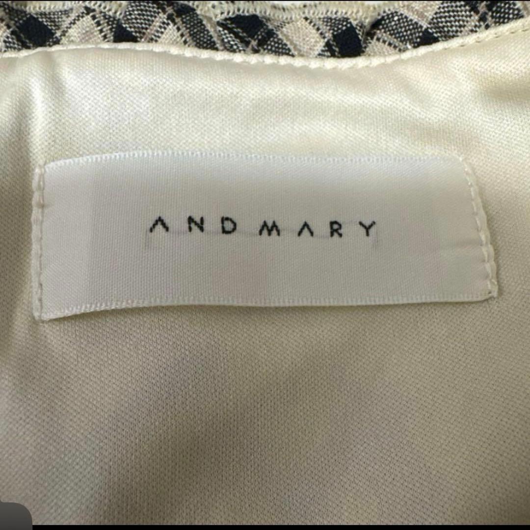 AND MARY チェック柄キャミワンピースAudrey check dress