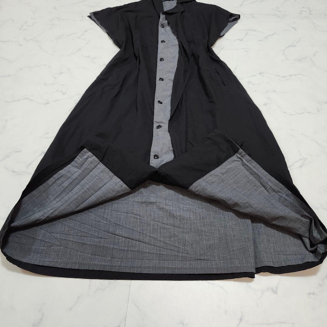 美品☆ワイズ　コットンローンガーメントダイフレンチスリーブドレス　2