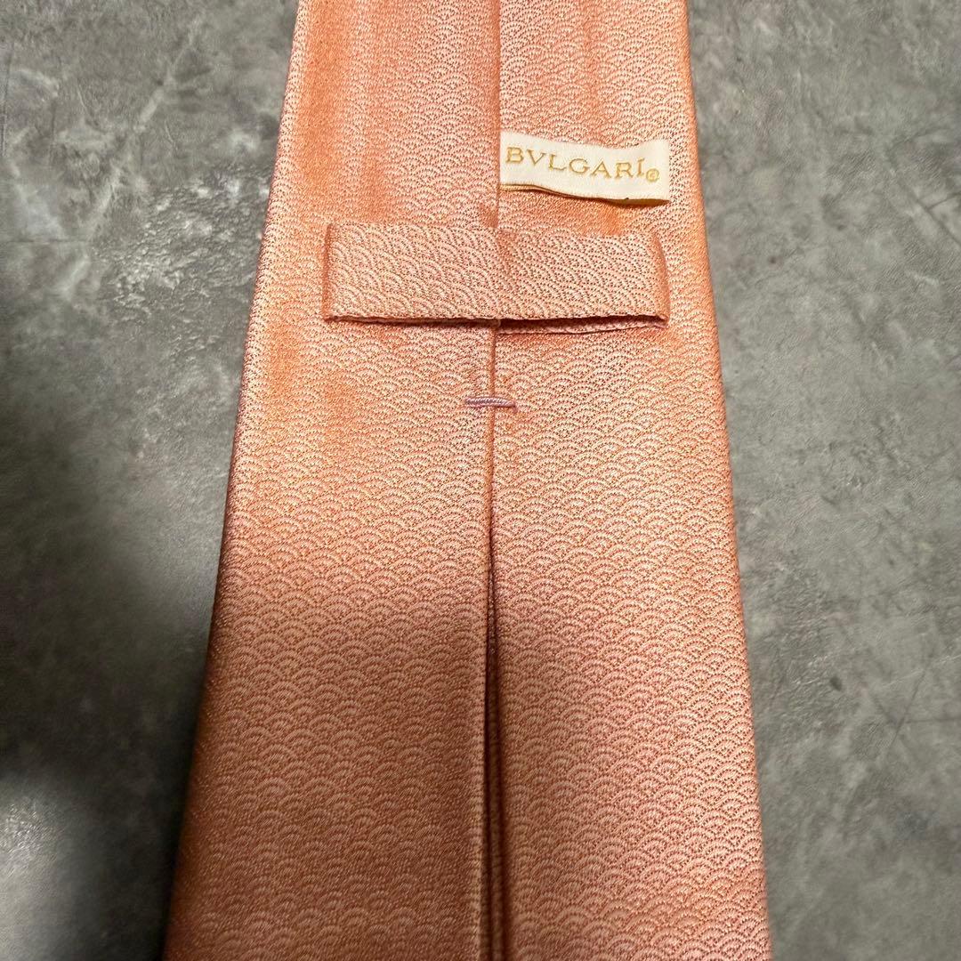 【✨極美品✨】BVLGARI ブルガリ ネクタイ オレンジ セッテピエゲ シルク