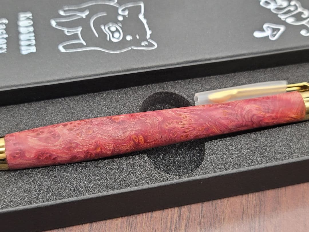 新品 こぶた工房 タクサスフロリニーバール 極上杢 ボールペン