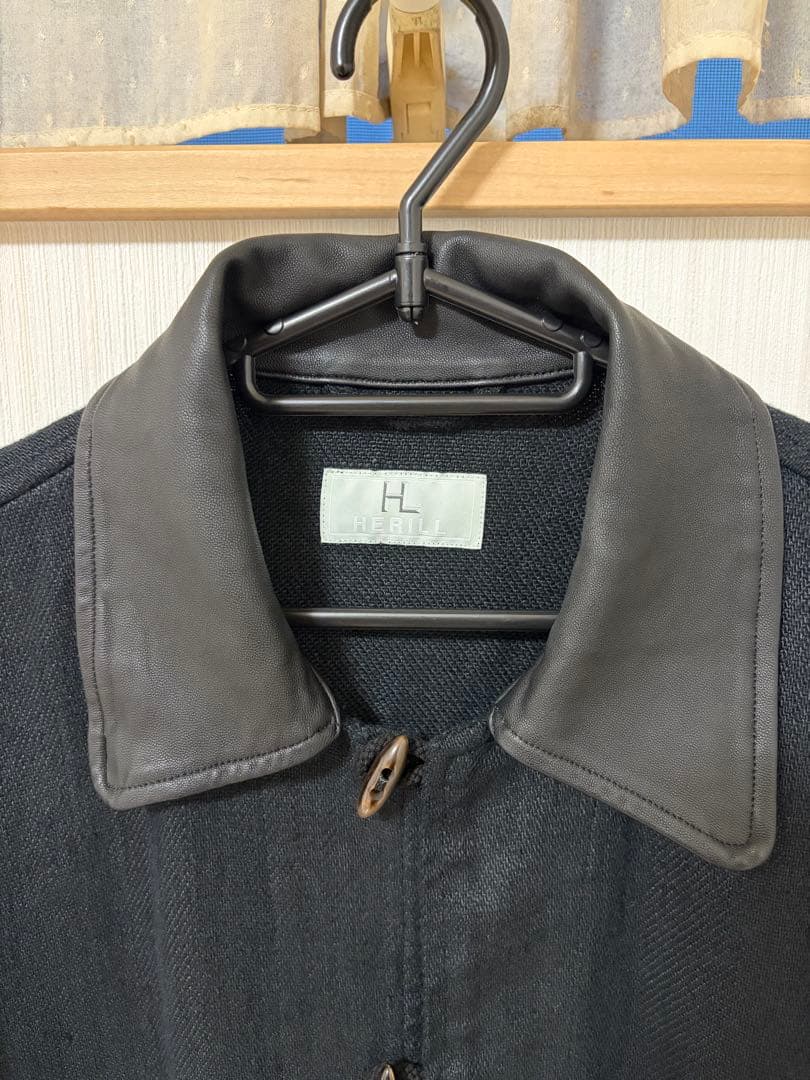 26ss HERILL Linen Duffel Jacket サイズ1 黒