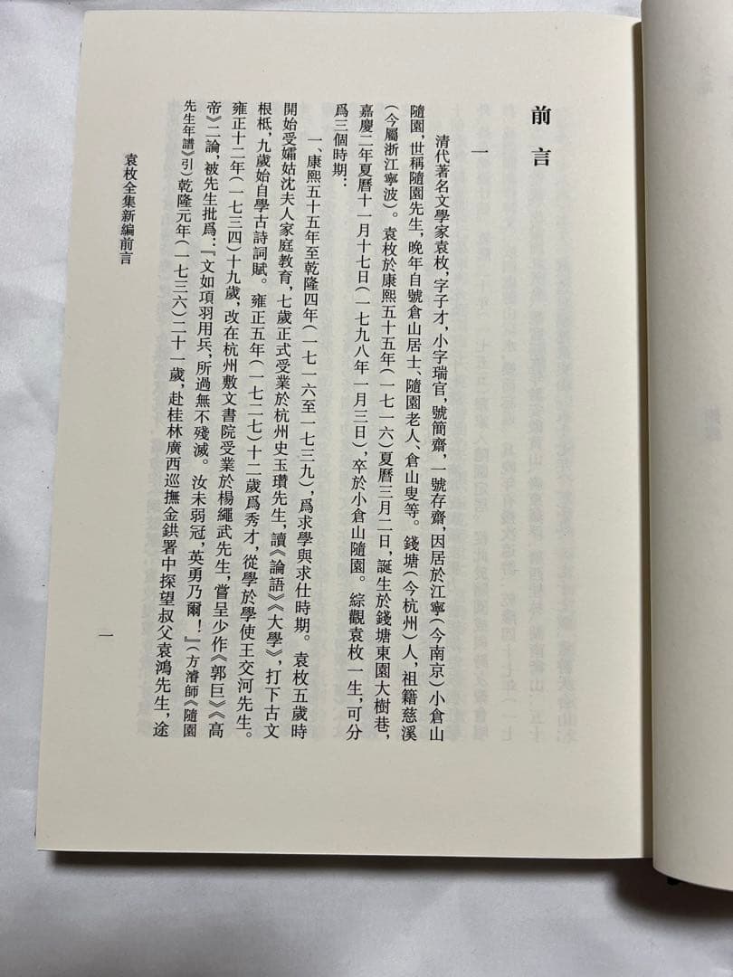 袁枚全集新編 全20冊 浙江古籍出版社