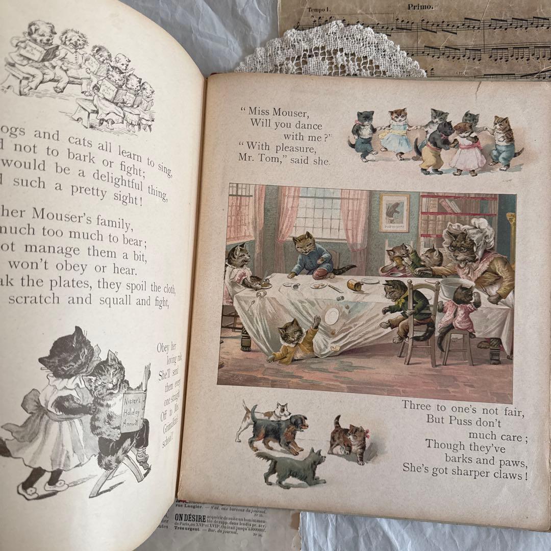 稀少1890年アンティーク絵本ヴィクトリアン洋書イギリス古書ジャンクジャーナル