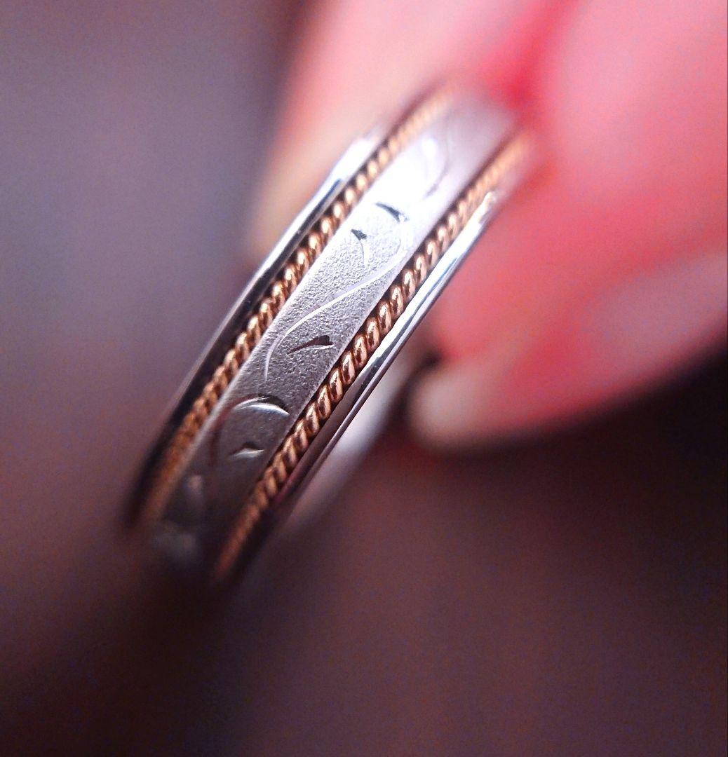 純プラチナ✨k18 コンビ リング pt1000 18金 新品 値下げ不可