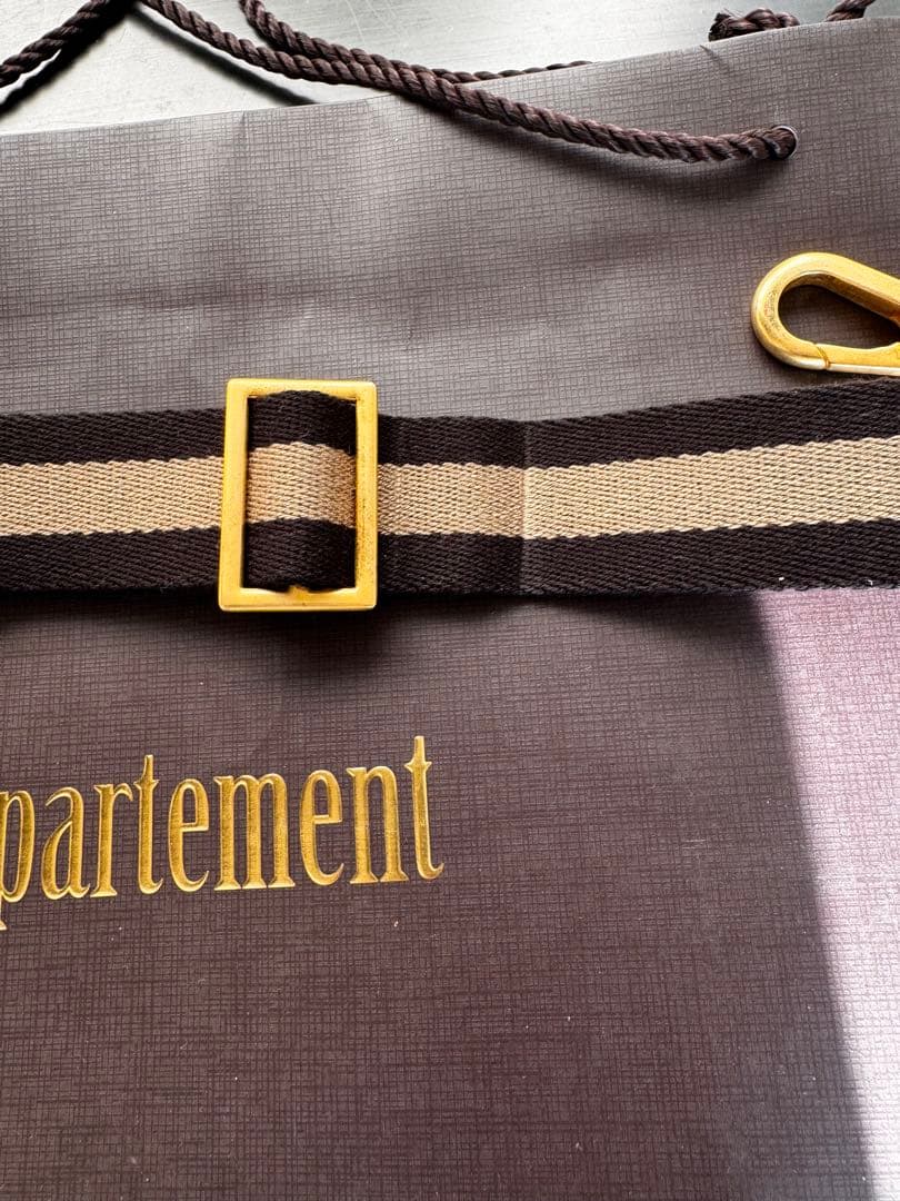 L'Appartement/ショルダーストラップ/ブラウン&ベージュ