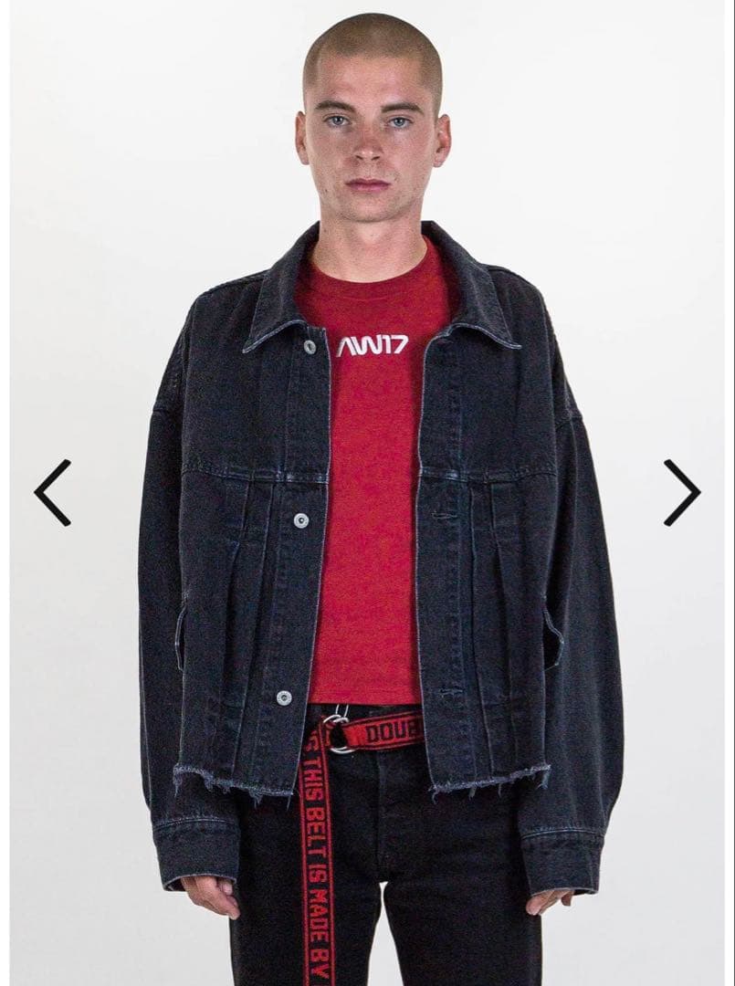 た*.様 doublet 17AW ダブレット　シルクデニムジャケット ブラック