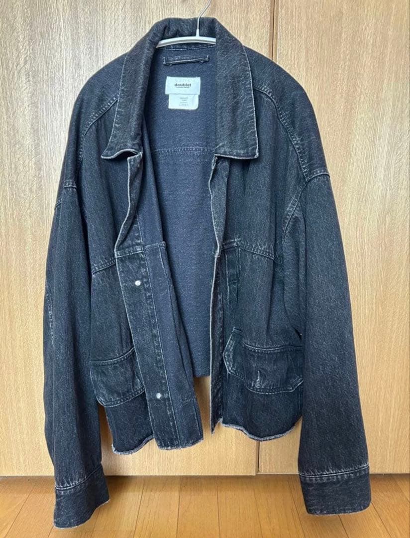た*.様 doublet 17AW ダブレット　シルクデニムジャケット ブラック