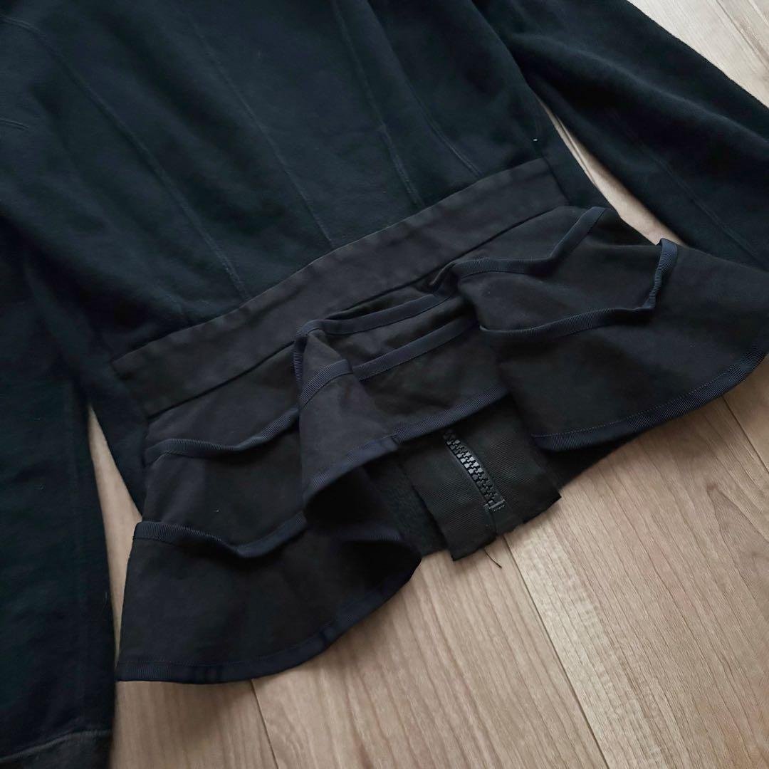 sacai✨バックフリル ジップアップパーカー 異素材 切替 人気モデル