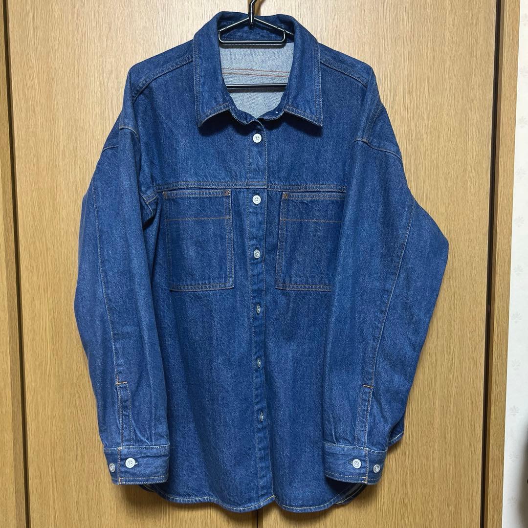 ほぼ未使用【SALON adam et ropé】USAコットンデニムシャツ