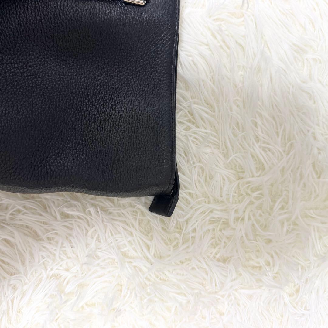 ✨美品✨ポールスミス トートバッグ シボ革 マルチストライプ A4可 肩掛け 黒