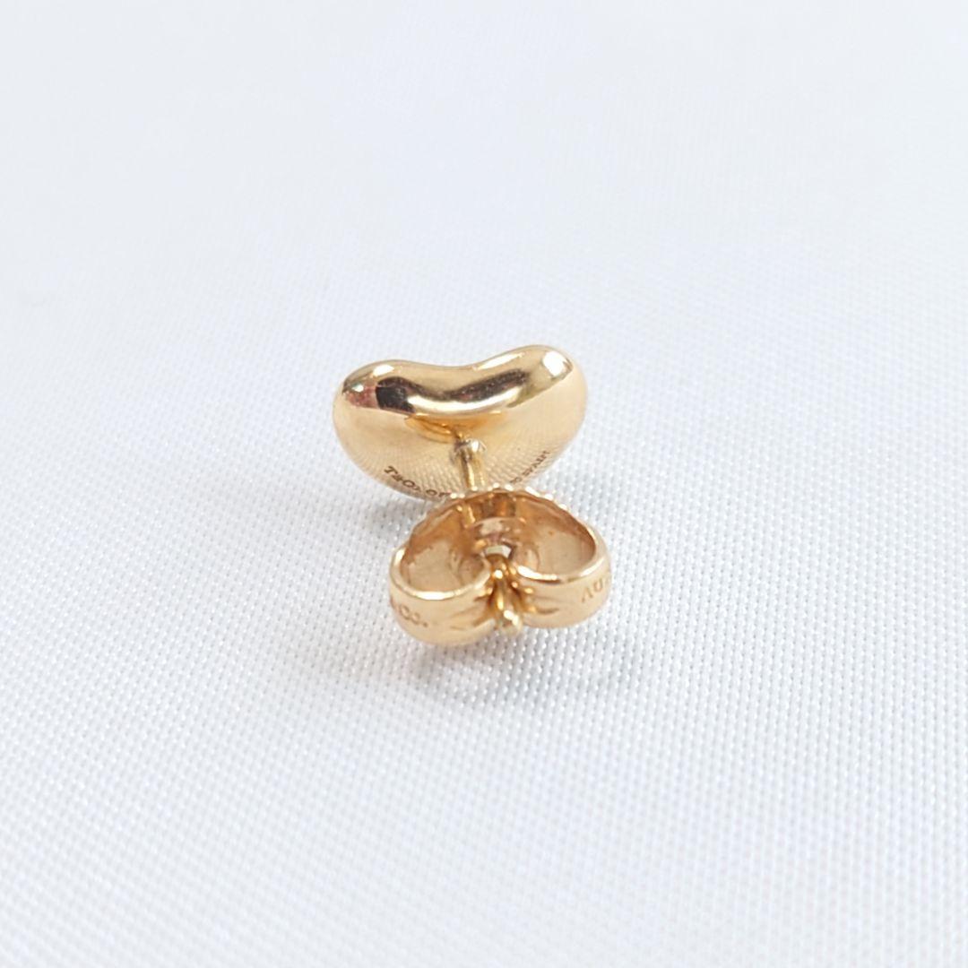 【現行品】 ティファニー K18 ビーンズ ピアス 片耳用 5349