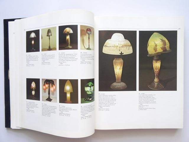 洋書◆アールヌーボーとアールデコのランプと燭台写真集 本 ガラス 工芸品 ガレ