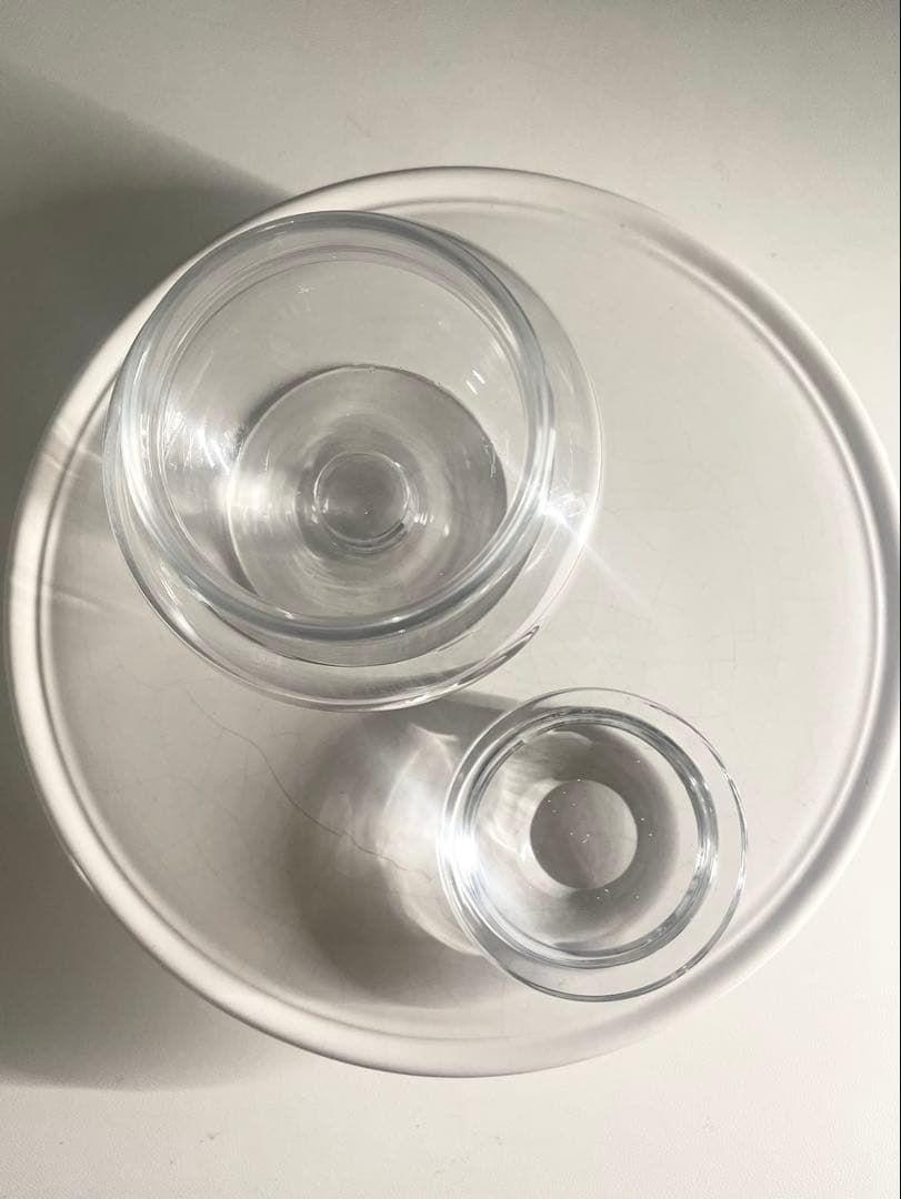 【値下げ中】LAN glasswork ガラス　蓋付き容器 小物入れ