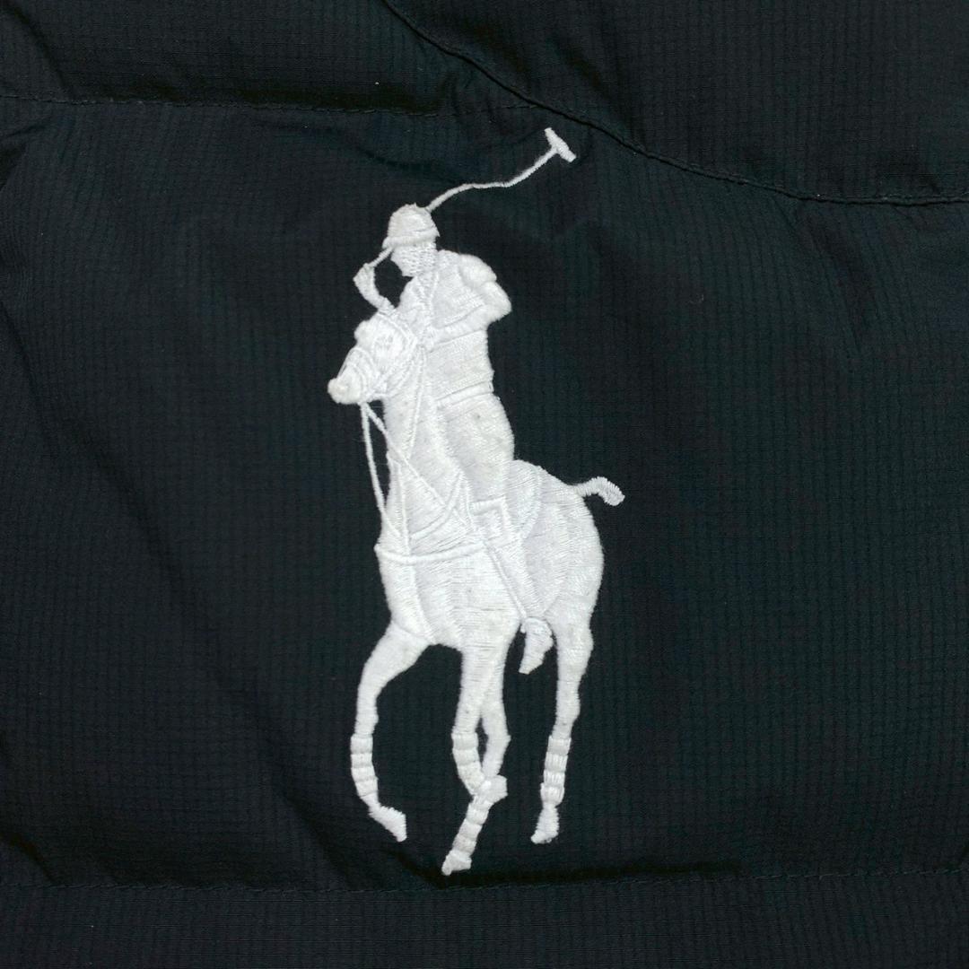 美品★ポロラルフローレン ダウンベスト ビッグポニー刺繍 ブラック M　D992