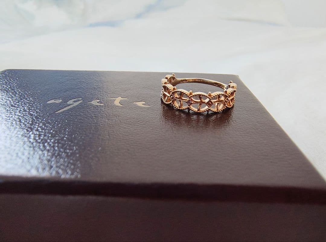 agete K10　透かしリング