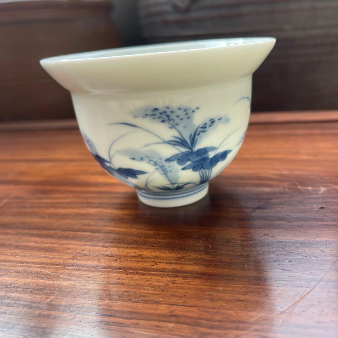 古伊万里　鍋島蕎麦猪口　向付　染付