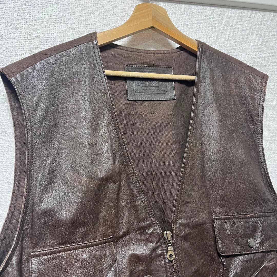 90s ST.JOHN’S BAY leather hunting vest