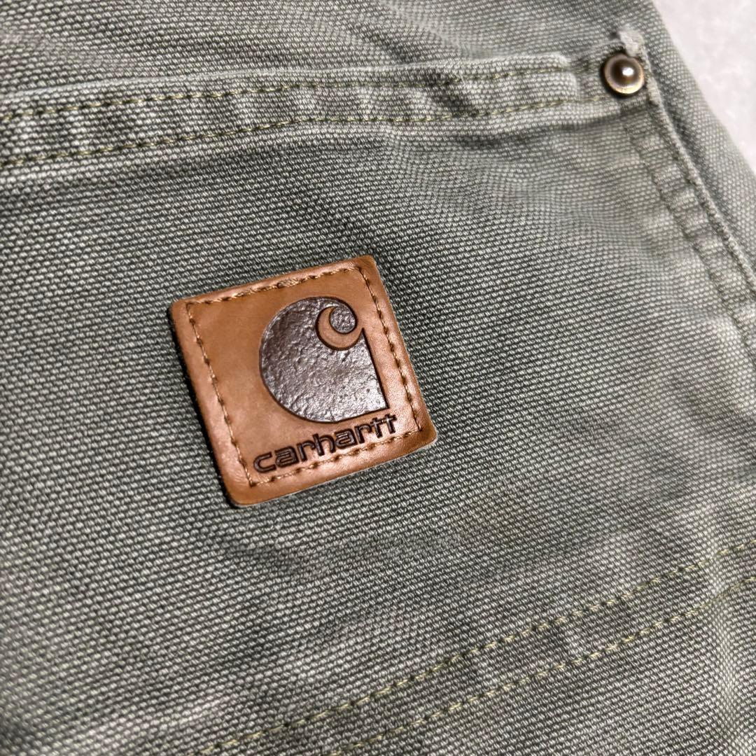 極上 カーハート carhartt ペインターパンツ ダブルニー モスグリーン