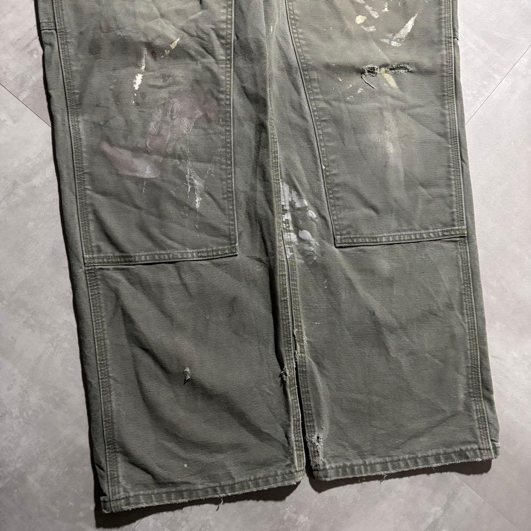 極上 カーハート carhartt ペインターパンツ ダブルニー モスグリーン