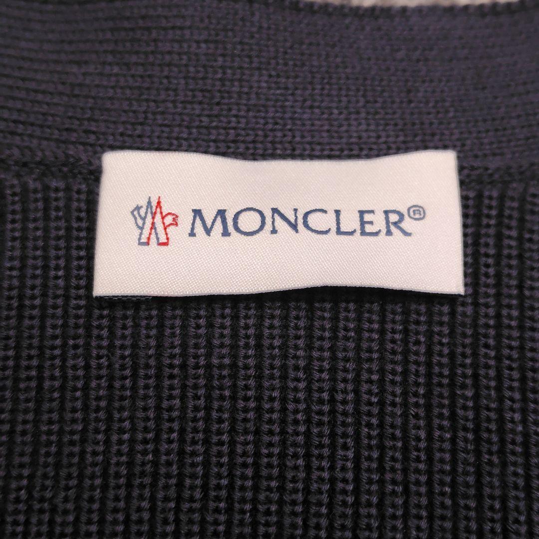 極美品 モンクレール ニット×ダウンベスト ハイブリッド メンズ ネイビー L