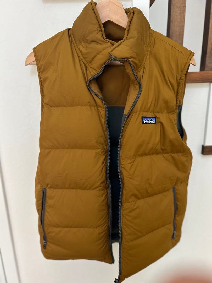 Patagonia ダウンベスト イエロー/グレー　リバーシブル　XS