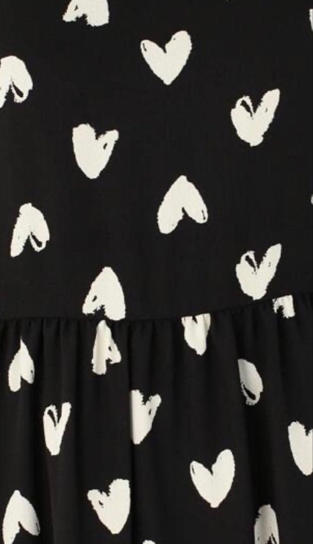 美品　agnès b. アニエスベーハートプリント　ワンピース　ロング　36