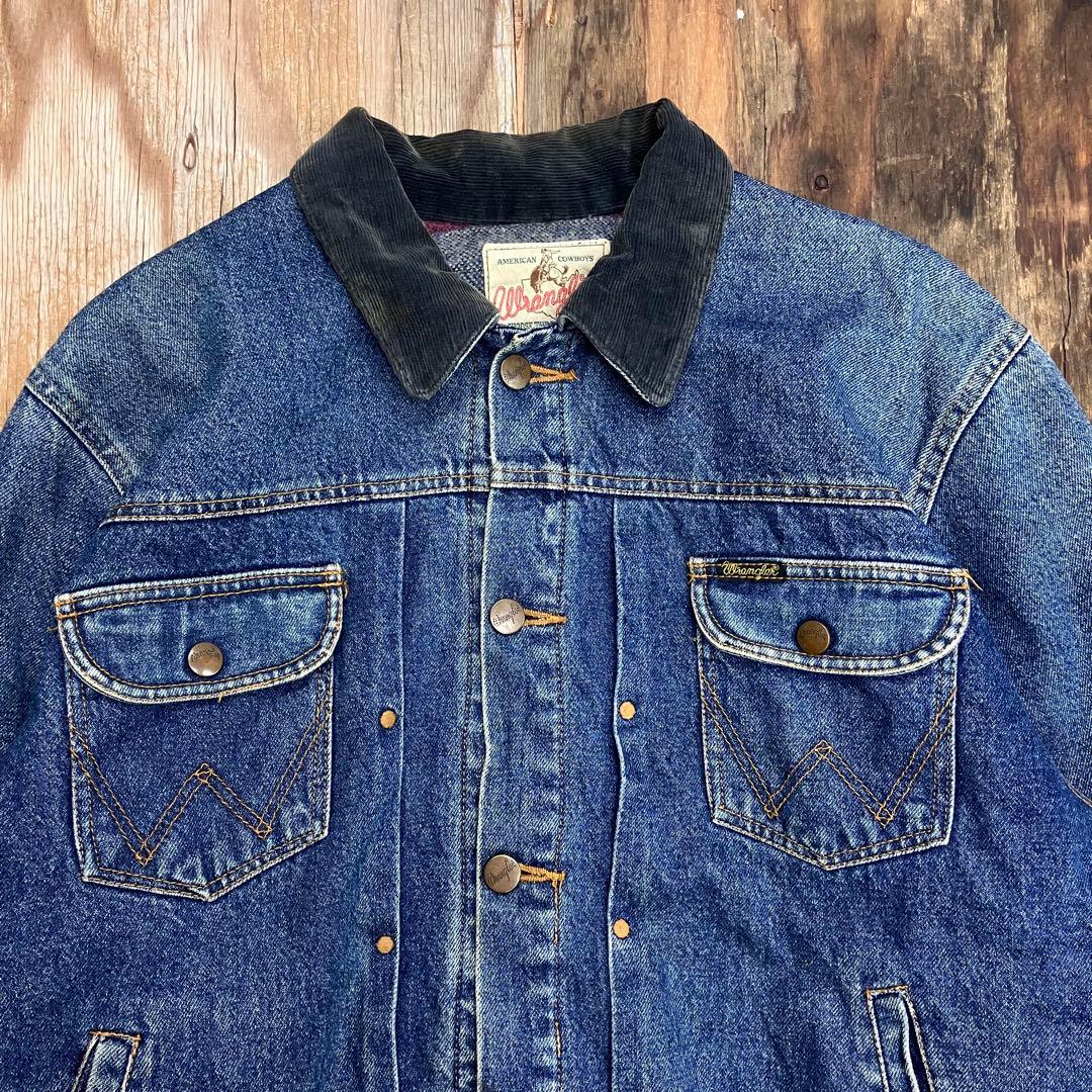 80s WRANGLER デニムトラッカージャケット コーデュロイ ブランケット