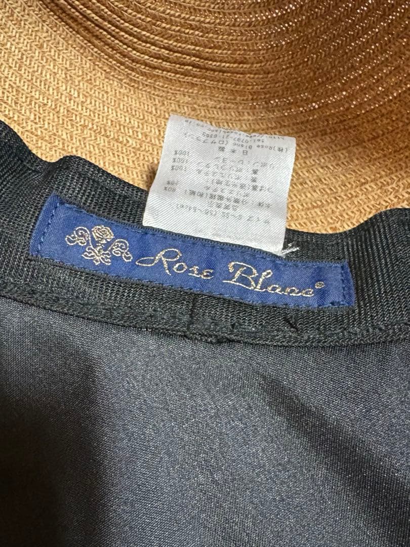 【美品】Rose Blanc リボン付き麦わら帽子