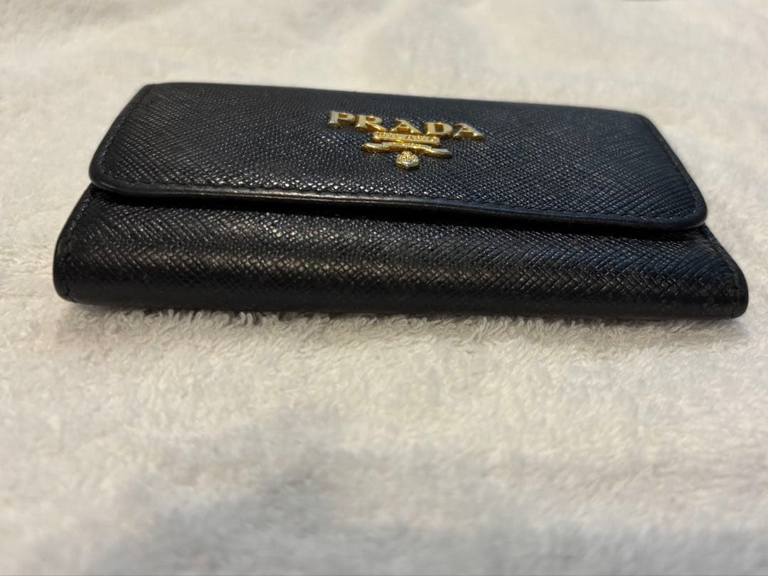 PRADA プラダ サフィアーノレザー ブラック キーケース★箱付き