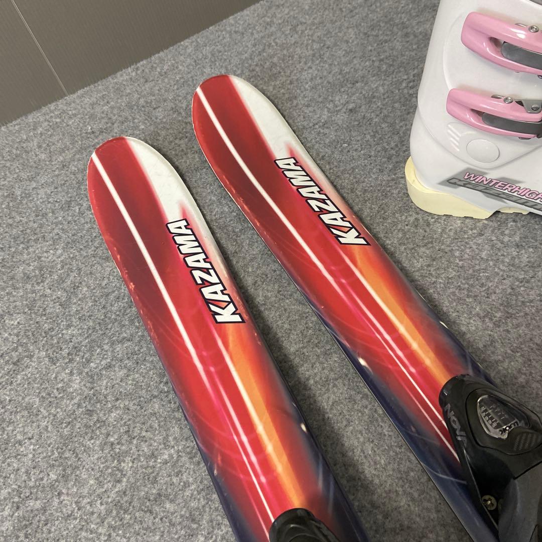 ★訳あり★一本あると何かと便利なショートスキー　板130cm ブーツ24.5cm