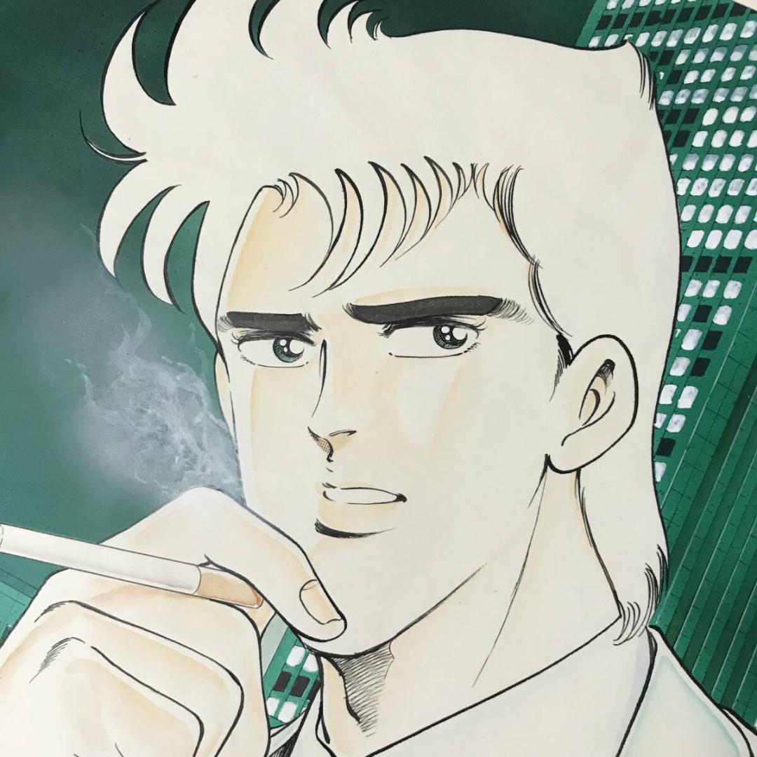 檜垣 憲朗 直筆カラー 原画 原稿 【ジ・ゴ・ロ】青年マンガ サイン入り