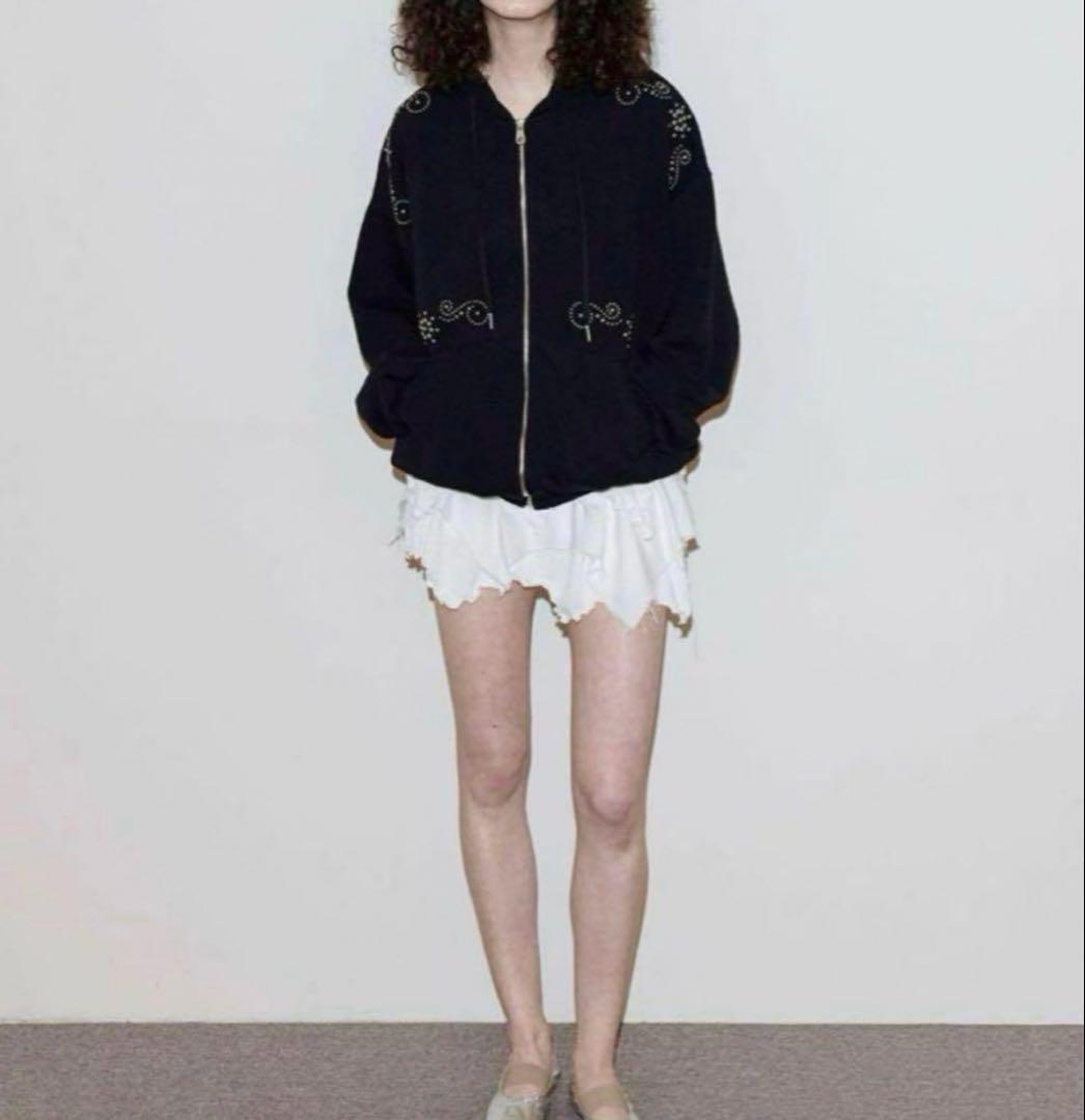 polysooem ORNAMENT STUDDED パーカー