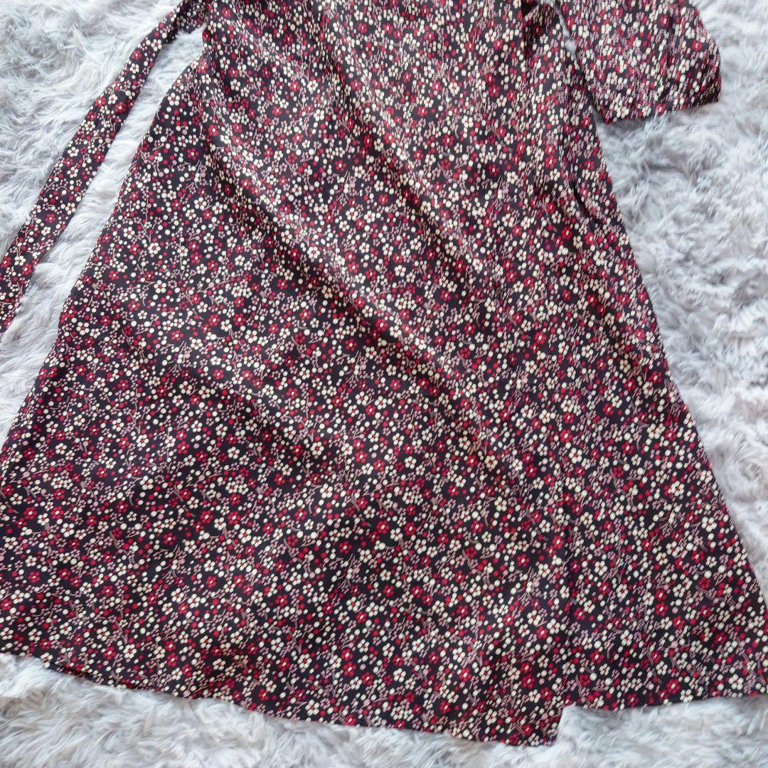 タグ付 ローラアシュレイ カシュクール 花柄 ロングワンピース Lサイズ