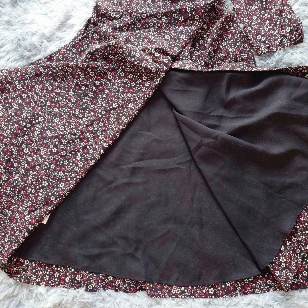 タグ付 ローラアシュレイ カシュクール 花柄 ロングワンピース Lサイズ