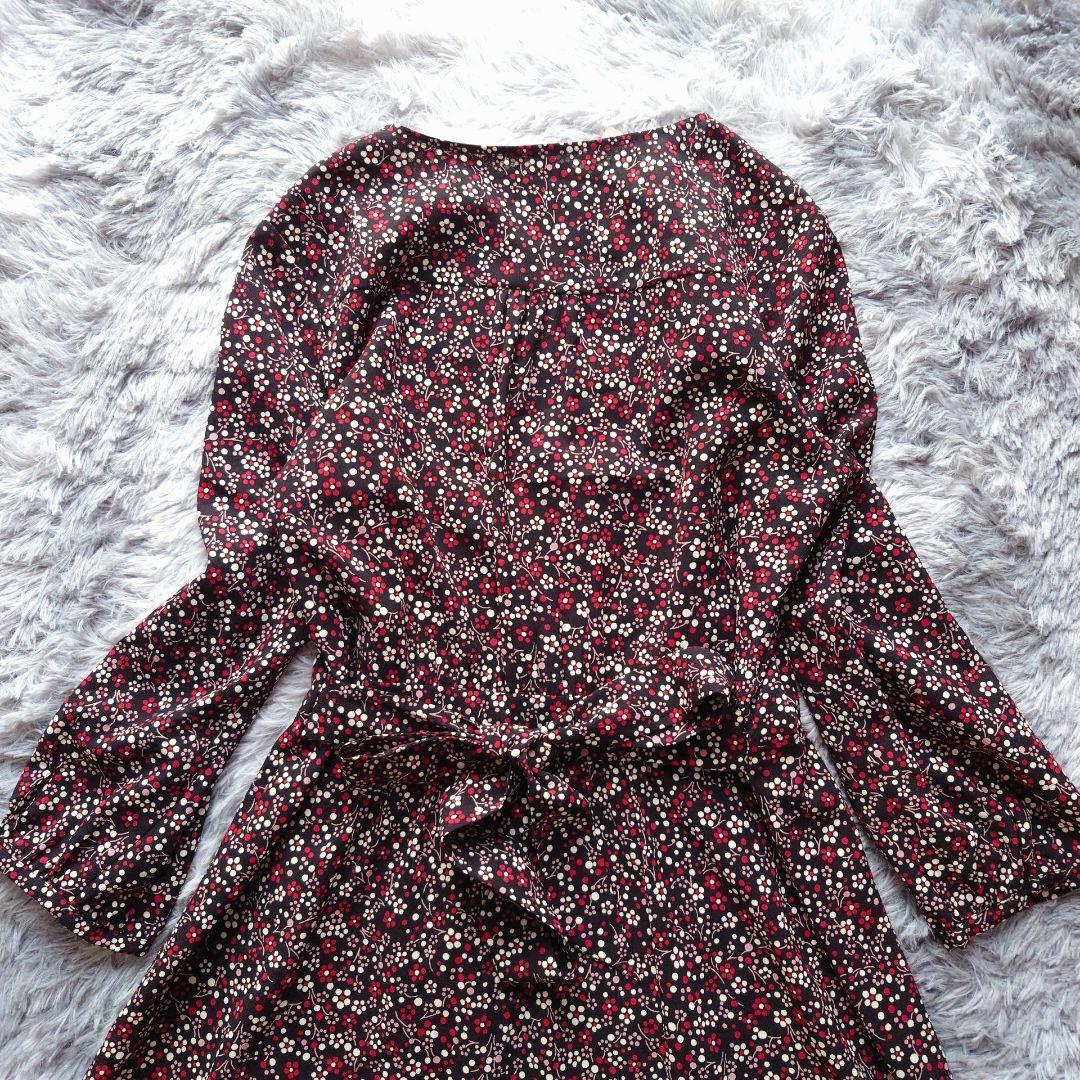タグ付 ローラアシュレイ カシュクール 花柄 ロングワンピース Lサイズ