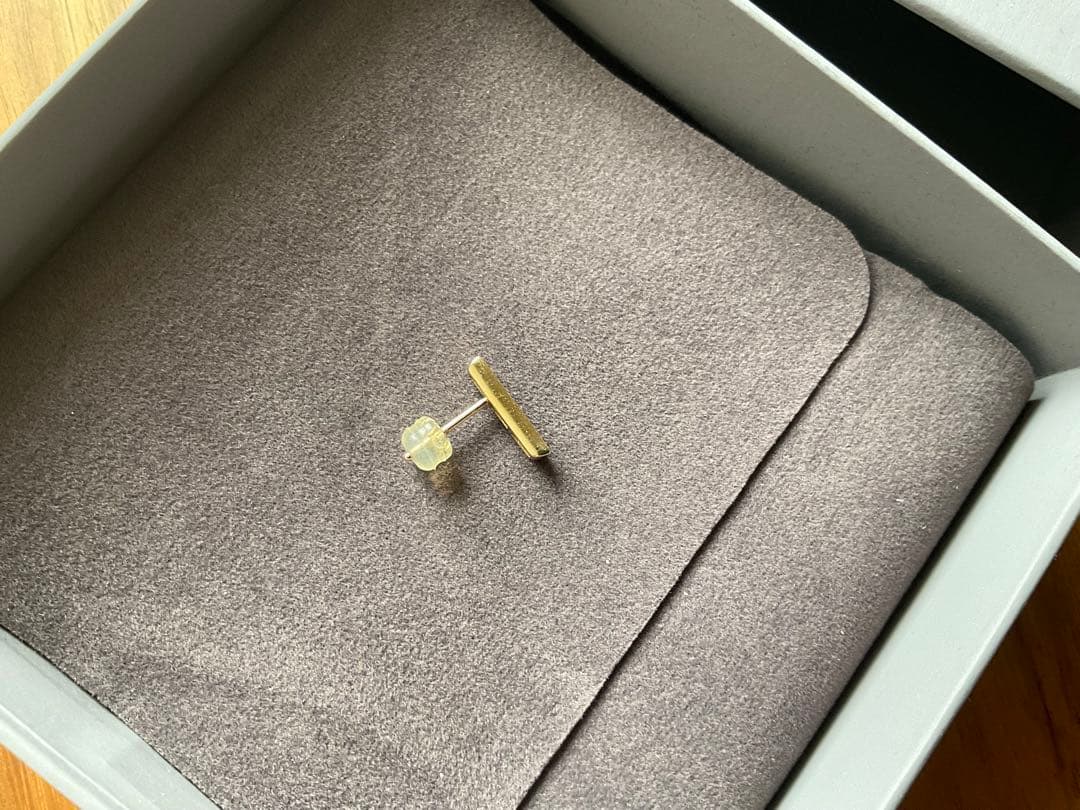 Hirotaka　アイスブルーベリルピアス　10K