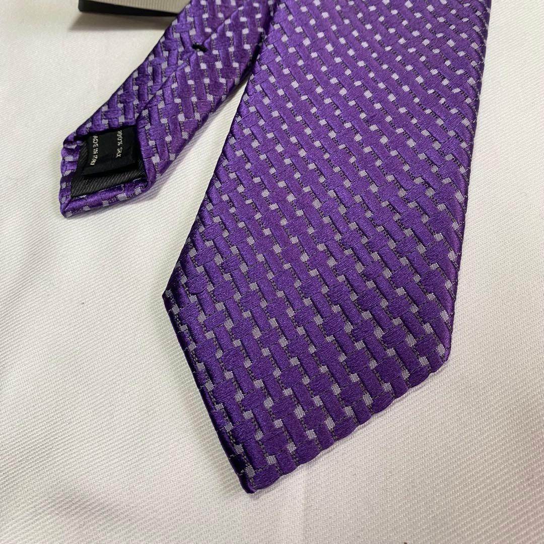 【新品】 TOM FORD SILK TIE PURPLE シルク ネクタイ
