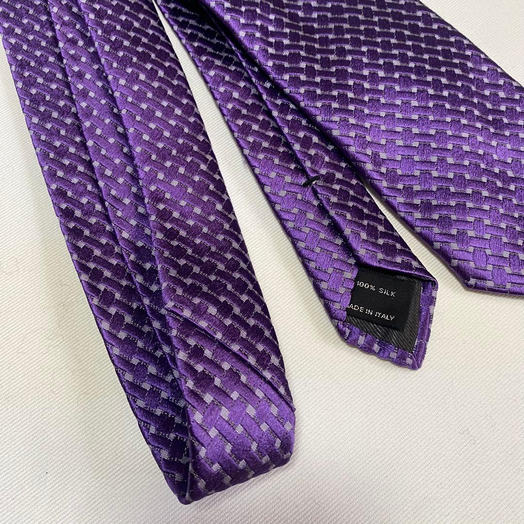 【新品】 TOM FORD SILK TIE PURPLE シルク ネクタイ