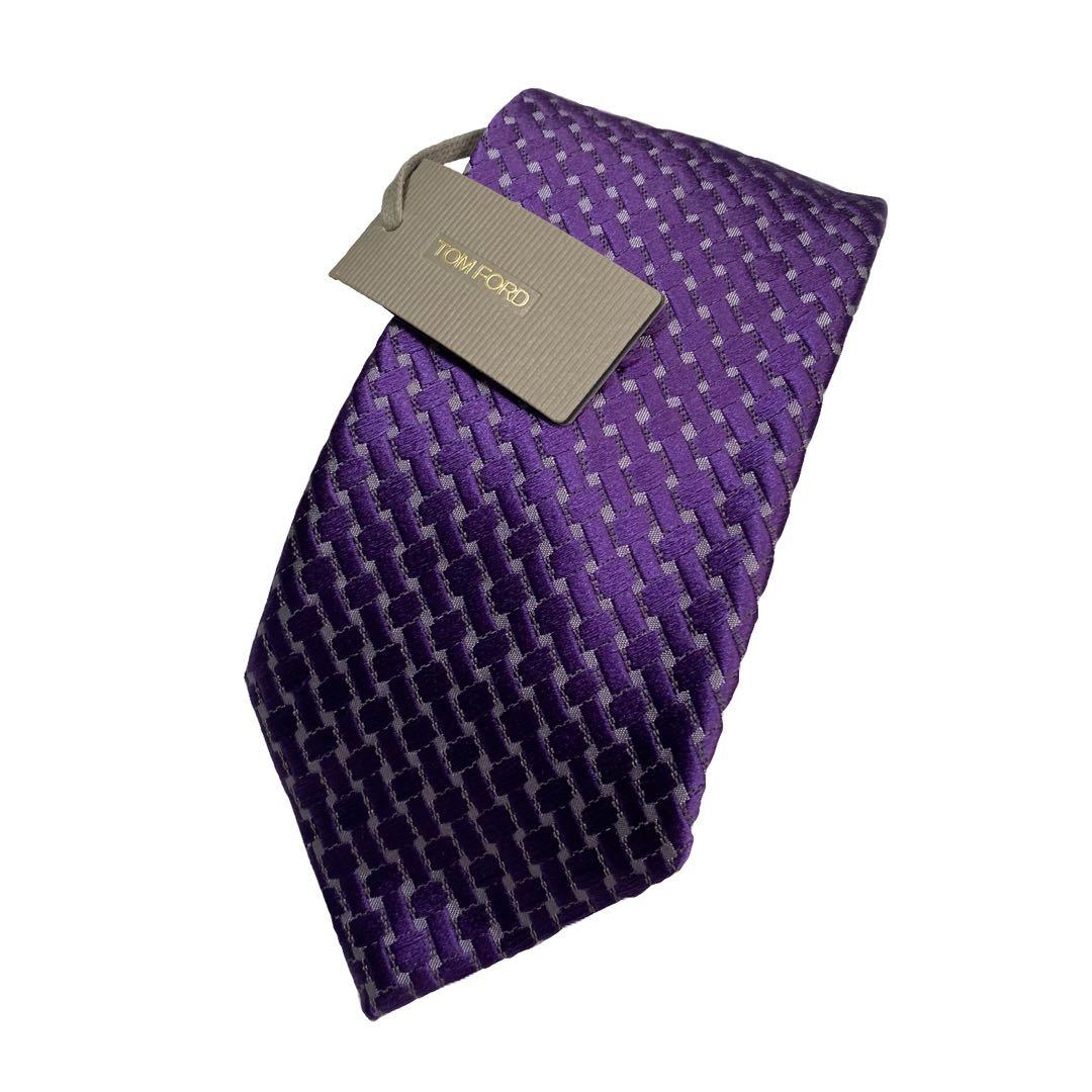 【新品】 TOM FORD SILK TIE PURPLE シルク ネクタイ